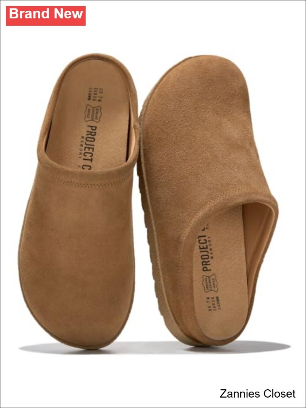 ✨ Project Cloud Genuine Suede Leather Clogs for Women Mules Slip-On Comfort